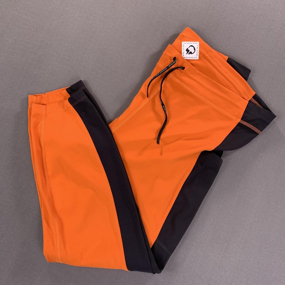 Outdoor Afro REI Co-op Pants Womens 2XL Orange Black Stretch Hike Jogger Legging